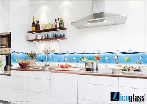 Tranh kính ốp bếp lạ mắt cho phòng bếp ấm cúng Tranh kính ốp bếp lạ mắt cho phòng bếp ấm cúng