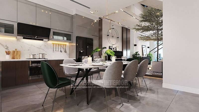 Hệ tủ bếp gỗ công nghiệp mang đến vẻ đẹp sang trọng cho không gian sống gia chủ. Tủ bếp đẹp, sang trọng và đẳng cấp