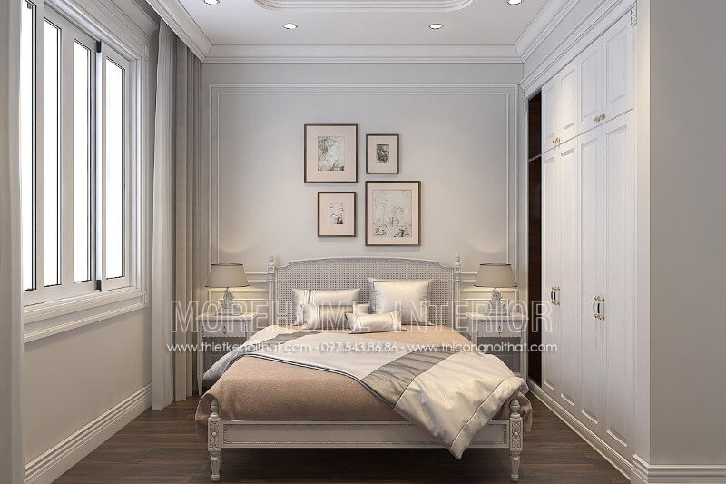 Giường ngủ chung cư tân cổ điển Giường ngủ chung cư tân cổ điển