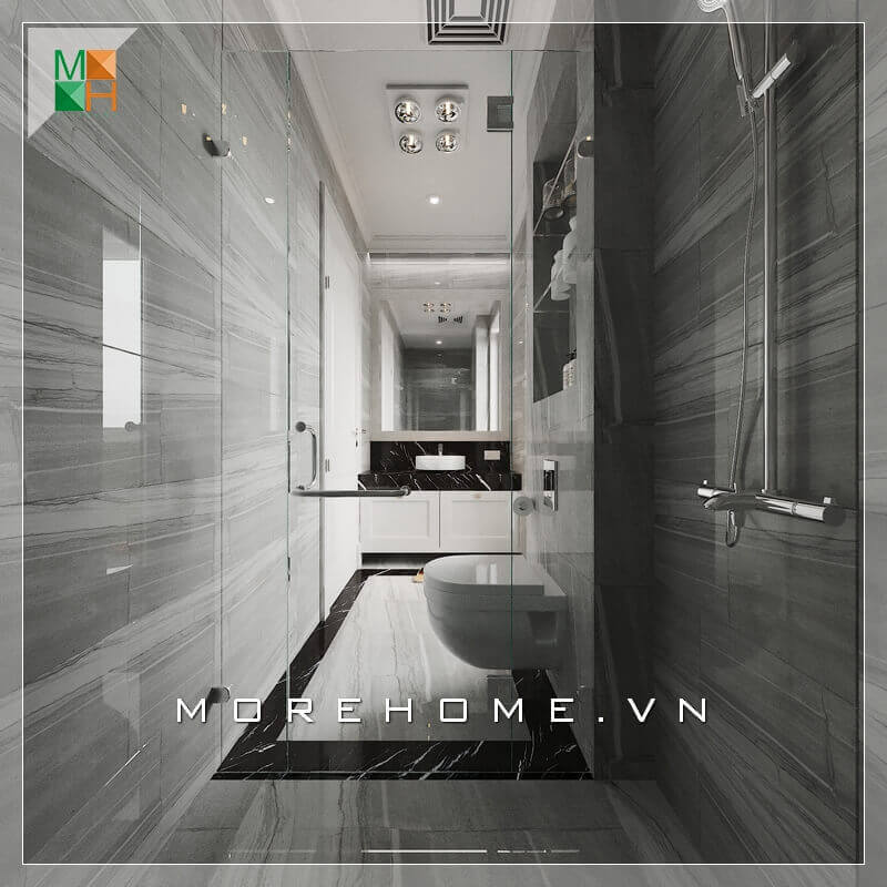 Mẫu thiết kế phòng tắm đẹp tiện nghi cho chung cư, nhà phố.